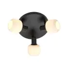 Nordlux Milford Deckenleuchte Glas Mini 3-Rondel Schwarz | Geeignet für 3x E14