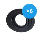 Multipack 6x Noxion Einbau Spot Logic MR16 schwenkbar Schwarz | Ausschnitt 80mm - GU10 Sockel