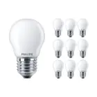 Multipack 10x Philips Corepro LED Lustre E27 Kugel Matt 4.3W 470lm - 827 Extra Warmweiß | Ersatz für 40W