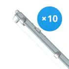 Multipack 10x Noxion LED Feuchtraumleuchte Gehäuse Poseidon V2.0 | Geeignet Für  1x120cm LED Röhre