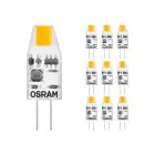 Multipack 10x Osram LED Pin Micro Capsule G4 1W 100lm - 827 Extra Warmweiß | Ersatz für 10W