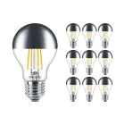 Multipack 10x Philips Classic LED Glühbirne E27 Birne Spiegel 7.2W 650lm - 827 Extra Warmweiß | Dimmbar - Ersatz für 60W