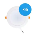 Multipack 6x Bright Choice LED Downlight 18W 1620lm 120D - 840 Kaltweiß | Ausschnitt 175mm - Ersatz Für 2x18W