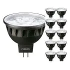 Multipack 10x Philips Master LED Spot GU5.3 MR16 7.5W 485lm 24D - 927 Extra Warmweiß | Höchste Farbwiedergabe - Dimmbar - Ersatz für 50W