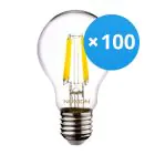Multipack 100x Noxion Lucent LED E27 Birne Fadenlampe Klar 4.5W 470lm - 840 Kaltweiß | Ersatz für 40W