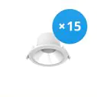 Multipack 15x Noxion LED Downlight Apollo 9W 1100lm 60D - 830 Warmweiß | 145mm - Ausschnitt 120mm - UGR 