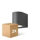 Multipack 2x D'Lite Wandleuchte Vossem Aluminium Schwarz | IP54 - Geeignet Für 1x GU10