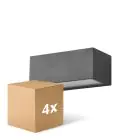 Multipack 4x D'Lite Wandleuchte Bello Schwarz Up & Down 12W 850lm - 830 Warmweiß| IP54