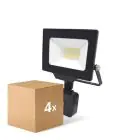 Multipack 4x Noxion LED-Scheinwerfer Beamy G3 20W 2200lm 100D - 830 Warmweiß | IP44 - Bewegungs- und Lichtsensor - Symmetrisch