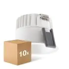 Multipack 10x Ledvance LED-Spot Dunkellight Aluminium Weiß 8W 680lm 36D - 930 Warmweiß | Ausschnitt 68mm - IP44 - Höchste Farbwiedergabe - Dimmbar