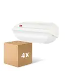 Multipack 4x  Philips LED Sicherheit Coreline BWC110 Weiß 9W 900lm - 830 Warmweiß | 242x110mm - IP54 - Lichtsensor