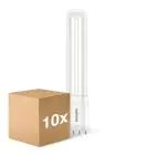 Multipack 10x Philips CorePro PL-L LED Glühbirne EM/Mains 8W - 840 Kaltweiß | 4-Pins - Ersatz Für 18W