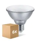 Multipack 6x Philips Master Value LED Glühbirne Reflektor E27 PAR30S 9.5W 760lm 25D - 930 Warmweiß | Höchste Farbwiedergabe - Dimmbar - Ersatz Für 75W