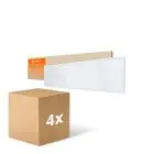 Multipack 4x Ledvance LED Panel Kompakt Aluminium Weiß 33W 3630lm - 840 Kaltweiß | 120x30cm - UGR < 19