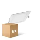 Multipack 6x Ledvance LED Downlight Slim Quadrat SQ210 18W 1530lm 120D - 840 Kaltweiß 