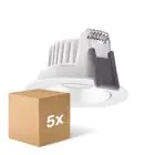 Multipack 5x Ledvance LED-Spot Adjust Aluminium Weiß 8W 680lm 36D - 930 Warmweiß | Ausschnitt 68mm - IP20 - Höchste Farbwiedergabe - Dimmbar