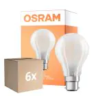 Multipack 6x Osram Retrofit Classic LED B22d Birne Matt 11W 1521lm - 827 Extra Warmweiß | Dimmbar -  Ersatz für 100W