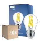 Multipack 10x Philips MASTER LED E27 Kugel Fadenlampe Klar 5.9W 806lm - 922-927 Dim To Warm | Höchste Farbwiedergabe - Dimmbar - Ersatz Für 60W