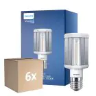 Multipack 6x Philips TrueForce LED E40 HPL Klar 42W 5700lm 360D - 830 Warmweiß | Ersatz für 200W