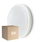 Multipack 5x Philips LED-Wand- und Deckenleuchte Ledinaire WL070V Weiß 18.7W 1700lm - 830 Warmweiß | 285mm - IP65