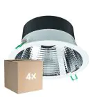Multipack 4x Philips LED Downlight Coreline DN142B Aluminium Weiß 19.2W 2300lm 60D - 840 Kaltweiß | Ausschnitt 200mm - IP20 - UGR