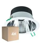 Multipack 4x Philips LED Downlight Coreline DN142B Aluminium Weiß 11W 1200lm 60D - 830 Warmweiß | Ausschnitt 155mm - IP20 - UGR
