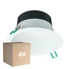 Multipack 4x Philips LED Downlight Coreline DN142B Aluminium Weiß 9.8W 1200lm 60D - 840 Kaltweiß | Ausschnitt 155mm - IP20 - Weiß Reflektor