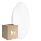 Multipack 5x Ledvance LED-Wand- und Deckenleuchte Surface CIRCULAR 500 PS Stahl Weiß 42W 3500lm - 830 Warmweiß | IP44