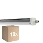 Multipack 10x Ledvance Wasserdicht Deckenleuchte Feuchtigkeitsdicht FLEX Durchgangsverdrahtung 34W 5600lm - 840 Kaltweiß | 120cm - Ersatz Für 2x36W