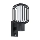 Eglo Wandleuchte Ravello Stahl Schwarz | IP44 - Geeignet für 1x E27 - Bewegungssensor